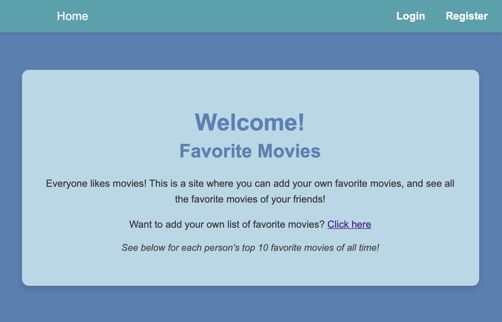 Favorite Movies Project Image